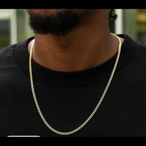 GLD Micro Cuban chain 18k yellow gold plated 3mm width 20” long